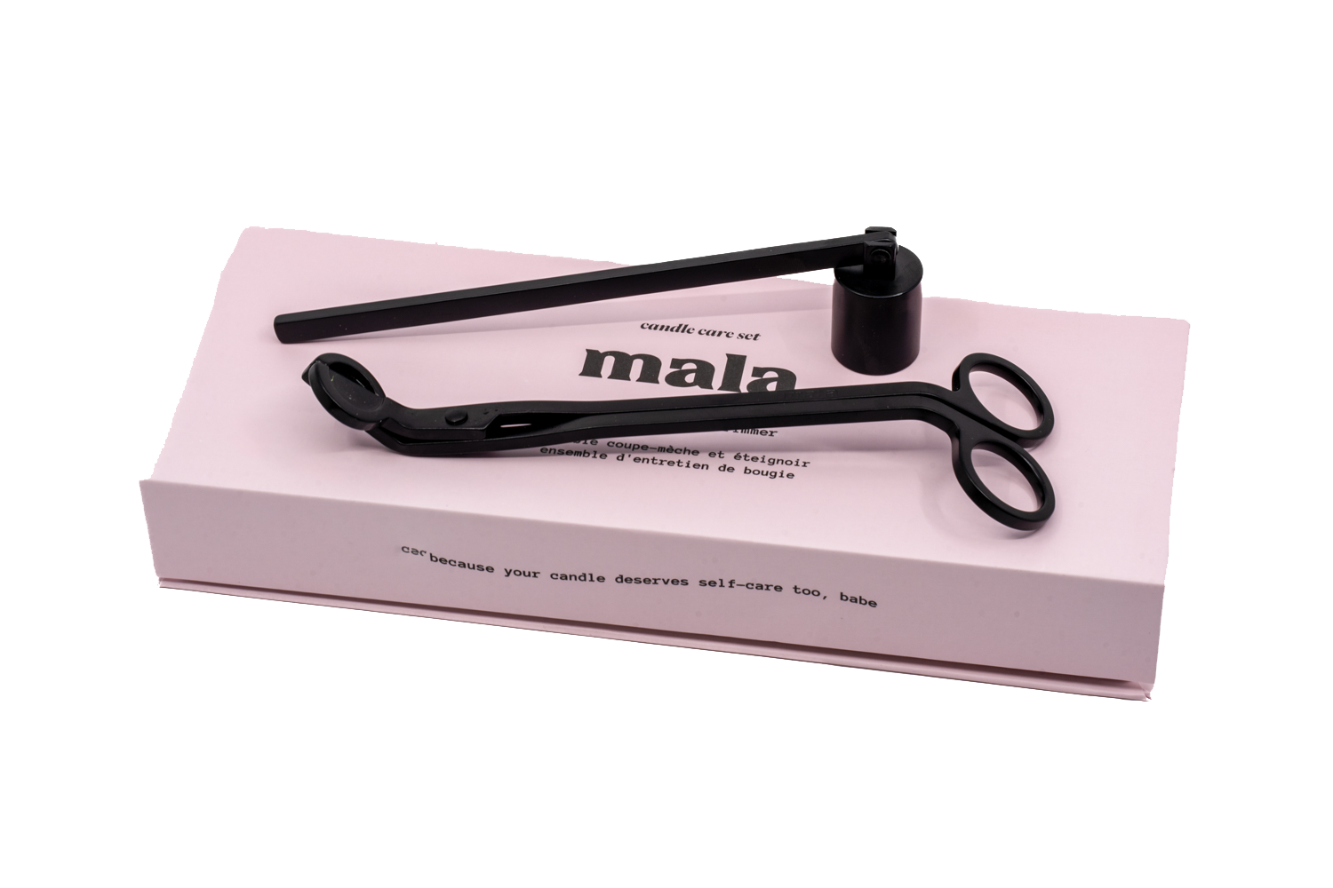 Mala Snuffer + Wick Trimmer Set | Matte Black